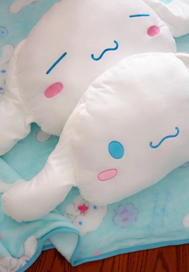 Anime Cinnamoroll Head Soft Pillow And Blanket Anime Cinnamoroll Head Soft Pillow And Blanket