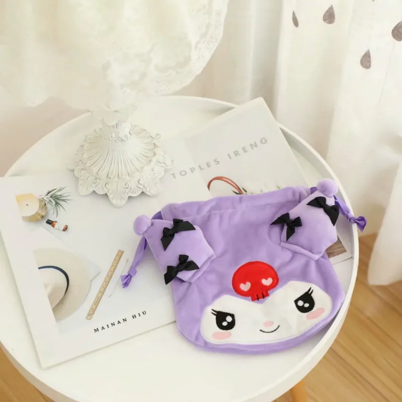 Kuromi Portable Drawstring Travel Pouch For Women