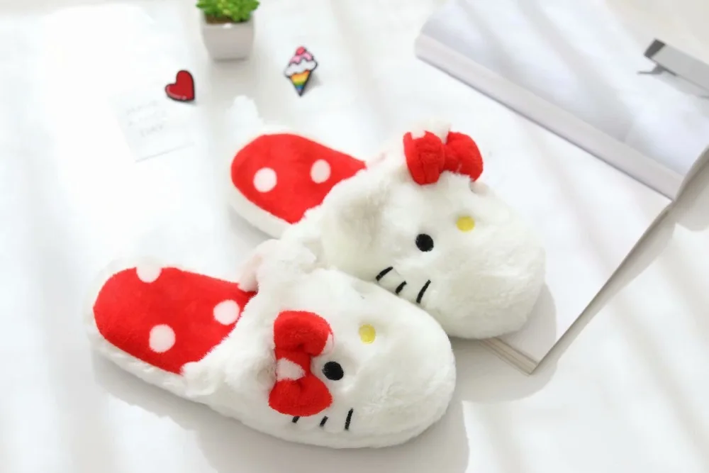 Kawaii Cartoon My Melody Cinnamoroll Warm Kuromi Non-Slip Slippers