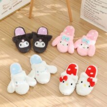 Kawaii Cartoon My Melody Cinnamoroll Warm Kuromi Non-Slip Slippers Kawaii Cartoon My Melody Cinnamoroll Warm Kuromi Non-Slip Slippers