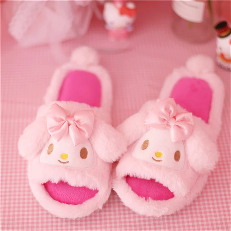 Melody Pom Pom Purin Cinnamoroll Open Toe Non-Slip Slippers