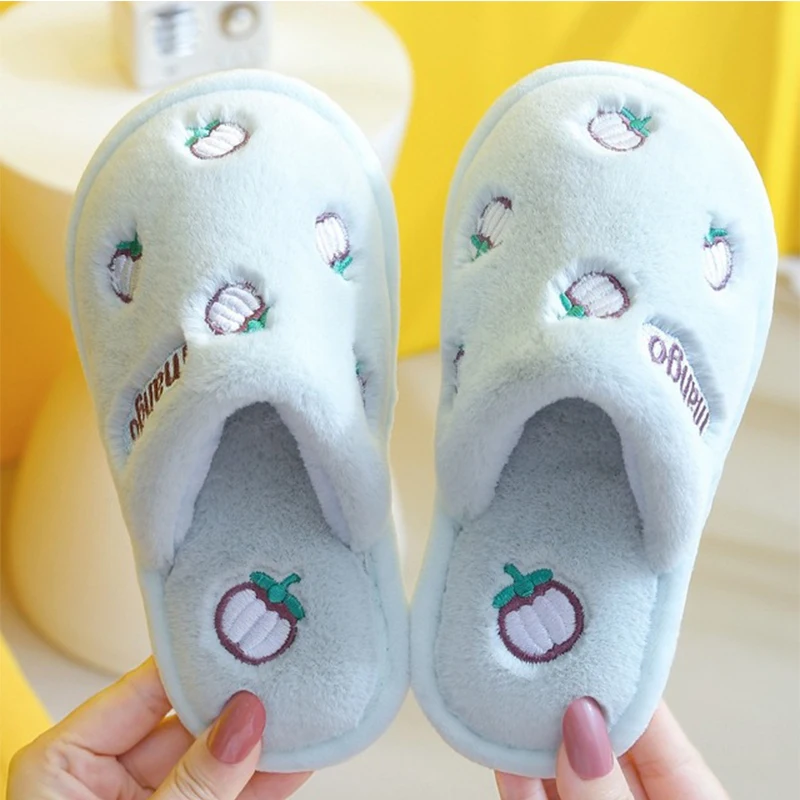 Unicorn Flip Flop Fur Slides Warm Fluffy Slipper For Kids