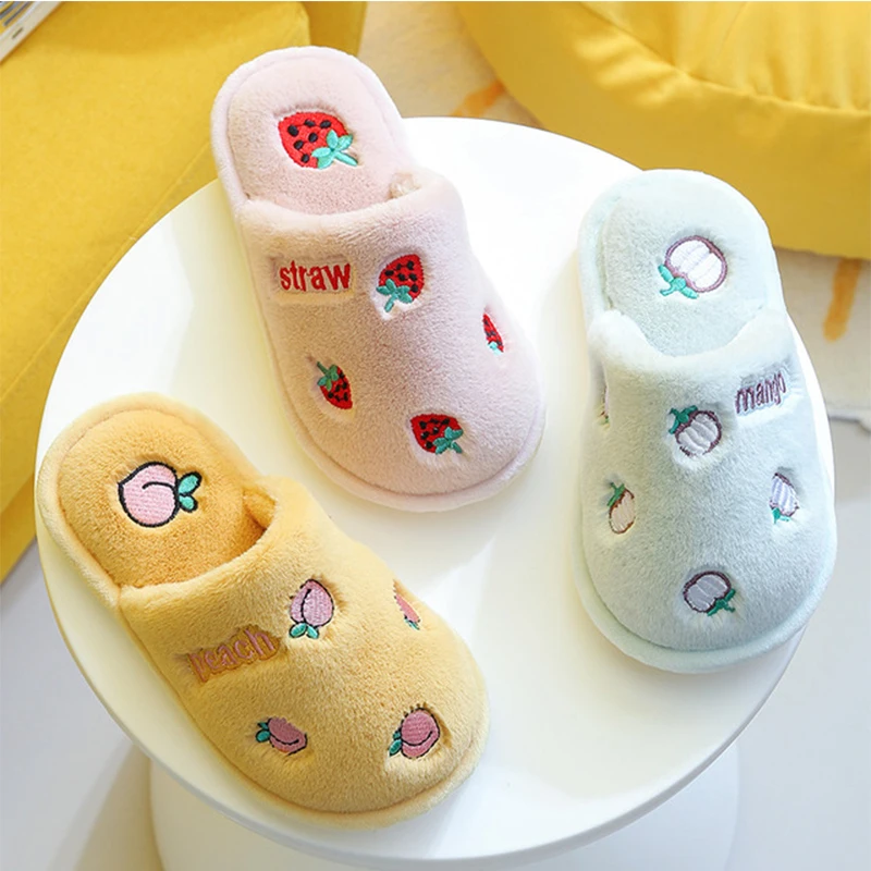 Unicorn Flip Flop Fur Slides Warm Fluffy Slipper For Kids