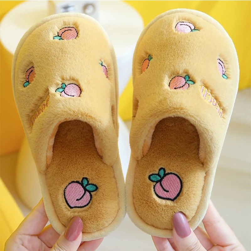 Unicorn Flip Flop Fur Slides Warm Fluffy Slipper For Kids