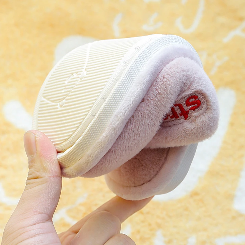 Unicorn Flip Flop Fur Slides Warm Fluffy Slipper For Kids