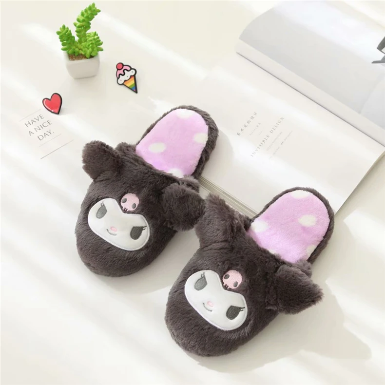 Kawaii Flip Flop My Melody Warm Kuromi Slippers For Women Kawaii Flip Flop My Melody Warm Kuromi Slippers For Women