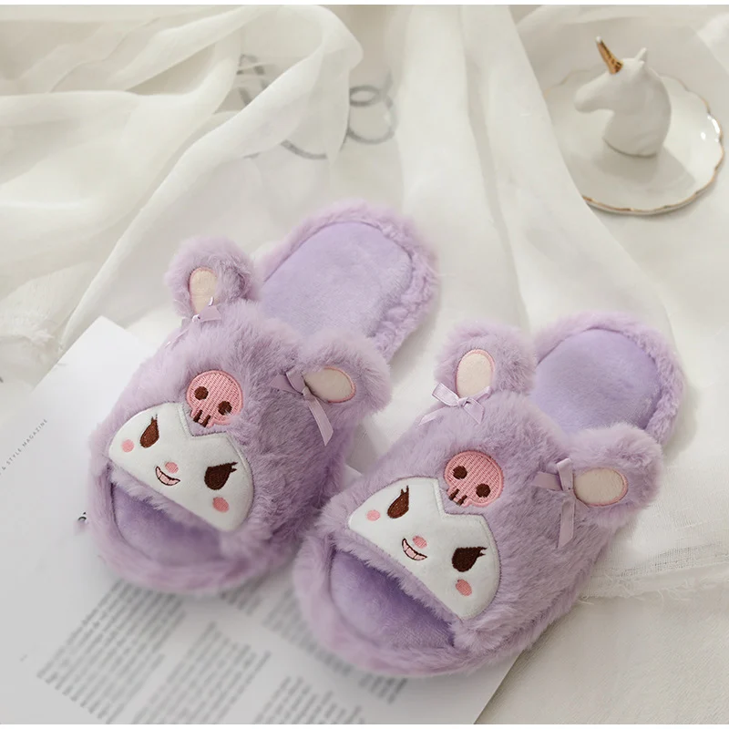 Cartoon Warm Indoor Casual Open Toe Flat Comfort Slippers For Women Cartoon Warm Indoor Casual Open Toe Flat Comfort Slippers For Women