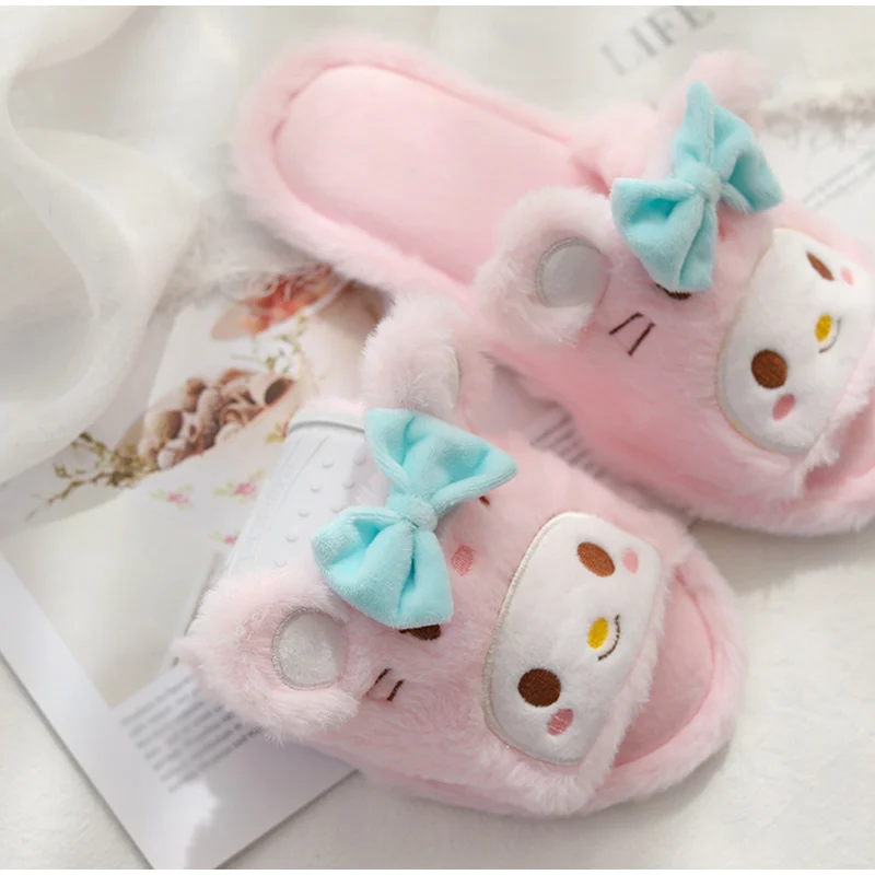Cartoon Warm Indoor Casual Open Toe Flat Comfort Slippers For Women Cartoon Warm Indoor Casual Open Toe Flat Comfort Slippers For Women