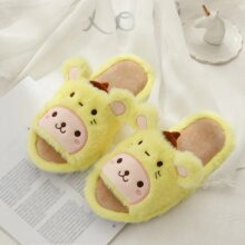 Cartoon Warm Indoor Casual Open Toe Flat Comfort Slippers For Women Cartoon Warm Indoor Casual Open Toe Flat Comfort Slippers For Women