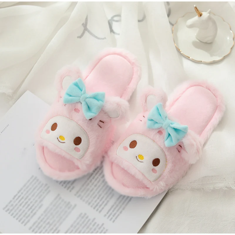Cartoon Warm Indoor Casual Open Toe Flat Comfort Slippers For Women Cartoon Warm Indoor Casual Open Toe Flat Comfort Slippers For Women