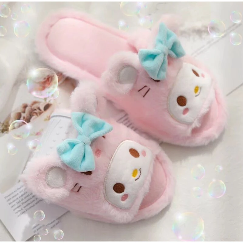 Cartoon Warm Indoor Casual Open Toe Flat Comfort Slippers For Women Cartoon Warm Indoor Casual Open Toe Flat Comfort Slippers For Women