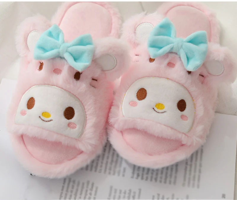 Cartoon Warm Indoor Casual Open Toe Flat Comfort Slippers For Women Cartoon Warm Indoor Casual Open Toe Flat Comfort Slippers For Women