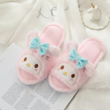 Cartoon Warm Indoor Casual Open Toe Flat Comfort Slippers For Women Cartoon Warm Indoor Casual Open Toe Flat Comfort Slippers For Women