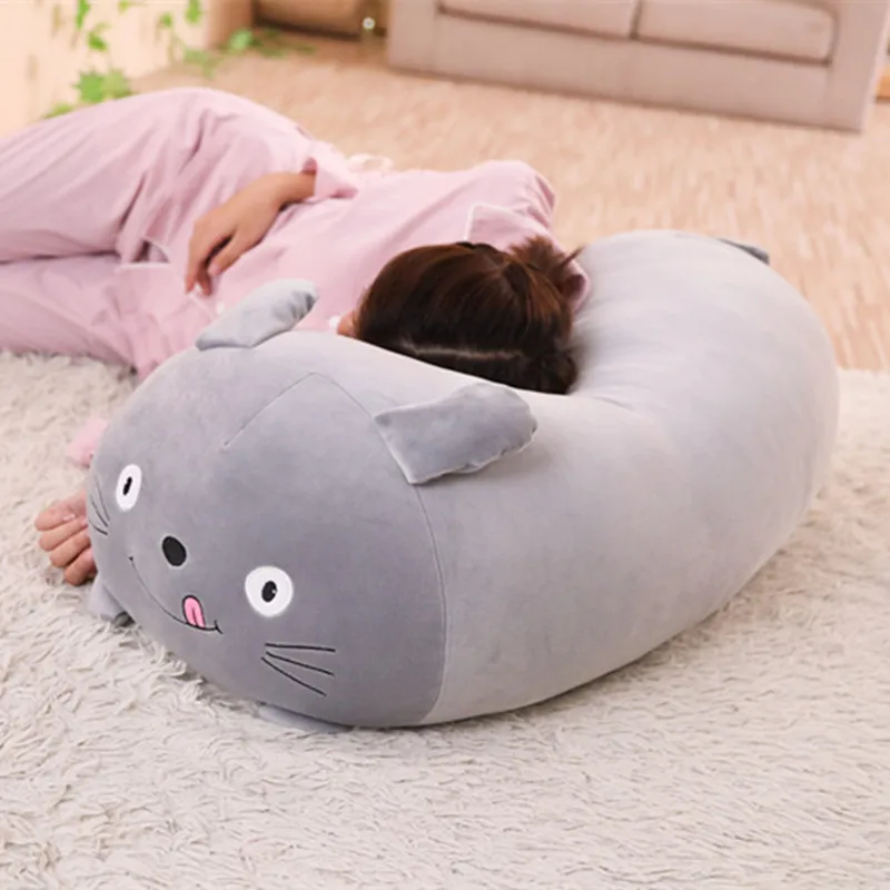 Animal Cartoon Fat Dog/Cat/Totoro/Penguin/Pig/Frog Plush Toy Stuffed Cushion Pillow