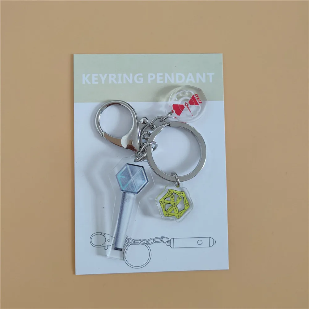 K-Pop Ateez Twice Izone NCT Stray Kids GOT7 Seventeen Light Stick Keychain