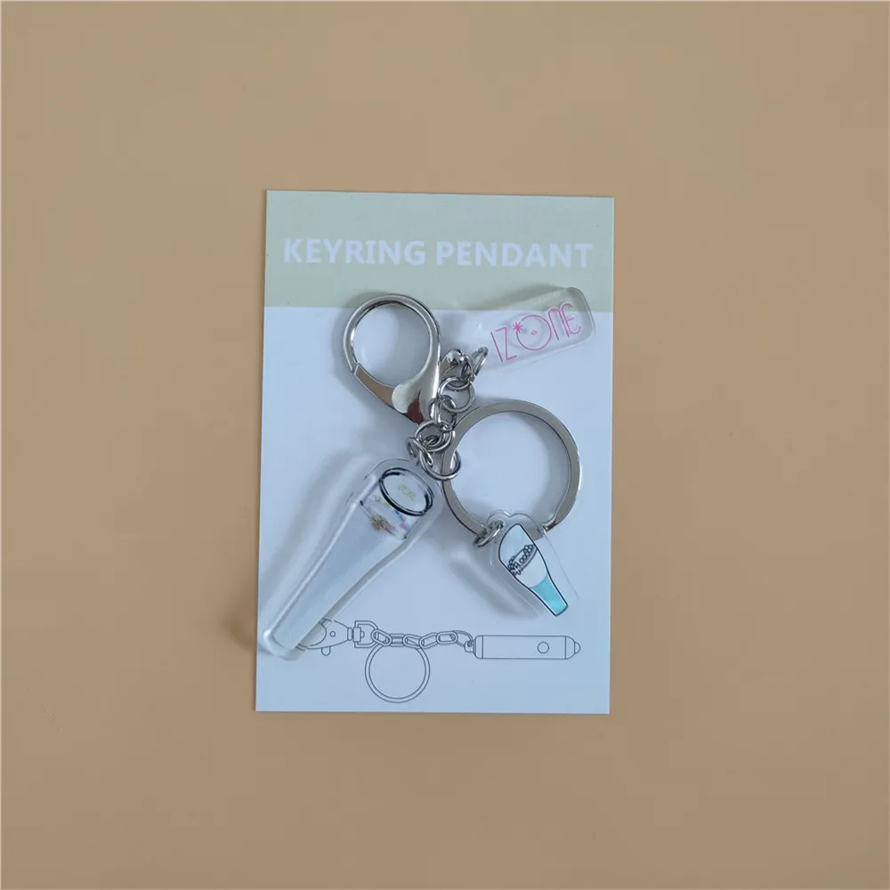 K-Pop Ateez Twice Izone NCT Stray Kids GOT7 Seventeen Light Stick Keychain