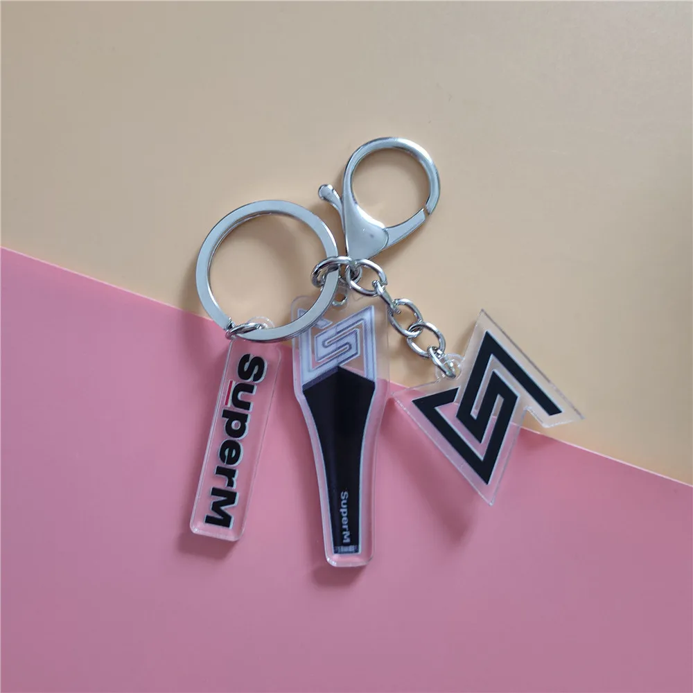 K-Pop Ateez Twice Izone NCT Stray Kids GOT7 Seventeen Light Stick Keychain