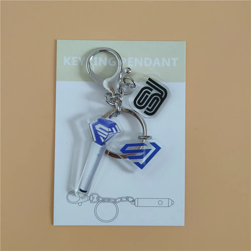 K-Pop Ateez Twice Izone NCT Stray Kids GOT7 Seventeen Light Stick Keychain
