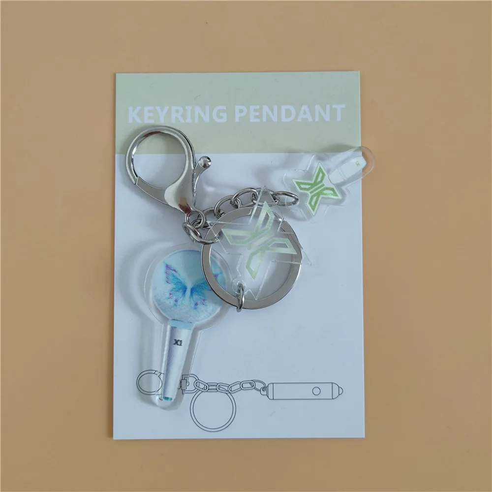 K-Pop Ateez Twice Izone NCT Stray Kids GOT7 Seventeen Light Stick Keychain