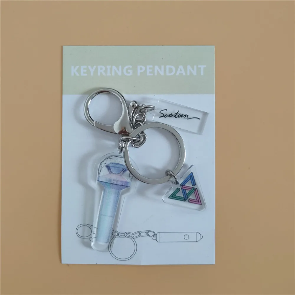 K-Pop Ateez Twice Izone NCT Stray Kids GOT7 Seventeen Light Stick Keychain