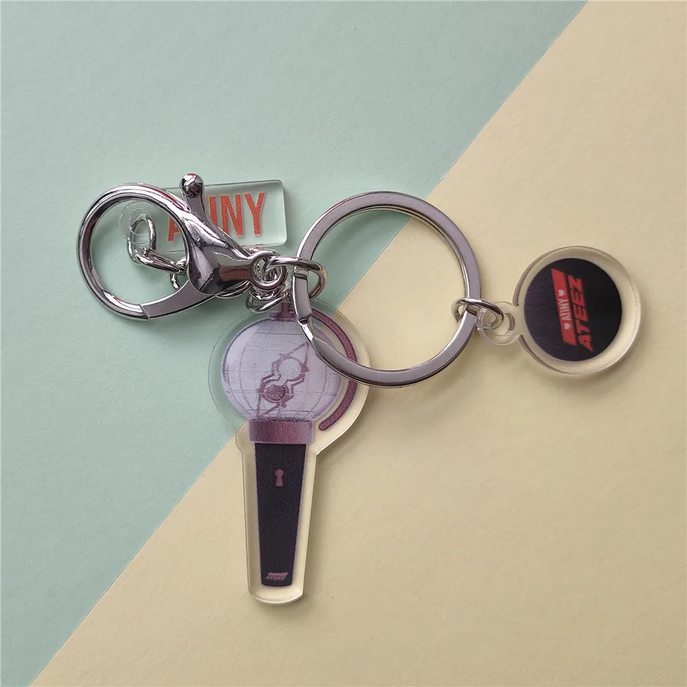 K-Pop Ateez Twice Izone NCT Stray Kids GOT7 Seventeen Light Stick Keychain