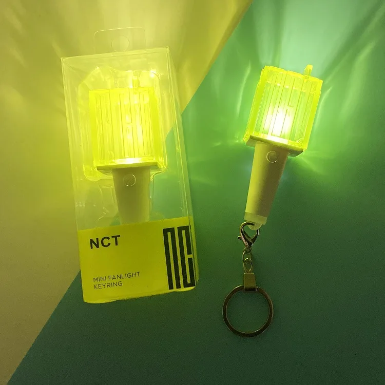K-Pop NCT Fluorescent Mini Green Light Stick Hanging Key Chain
