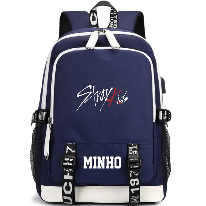 K-Pop Stray Kids Jisung Woojin Seungmin Minho Jeongin Felix Changbin Hyunjin Ljj626 School Bag