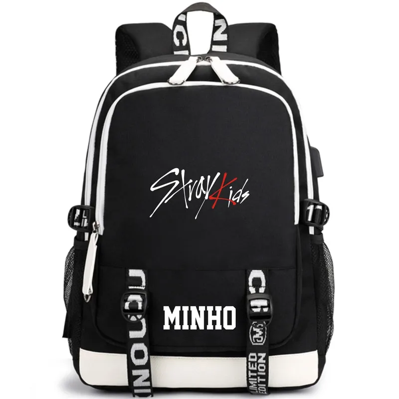 K-Pop Stray Kids Jisung Woojin Seungmin Minho Jeongin Felix Changbin Hyunjin Ljj626 School Bag