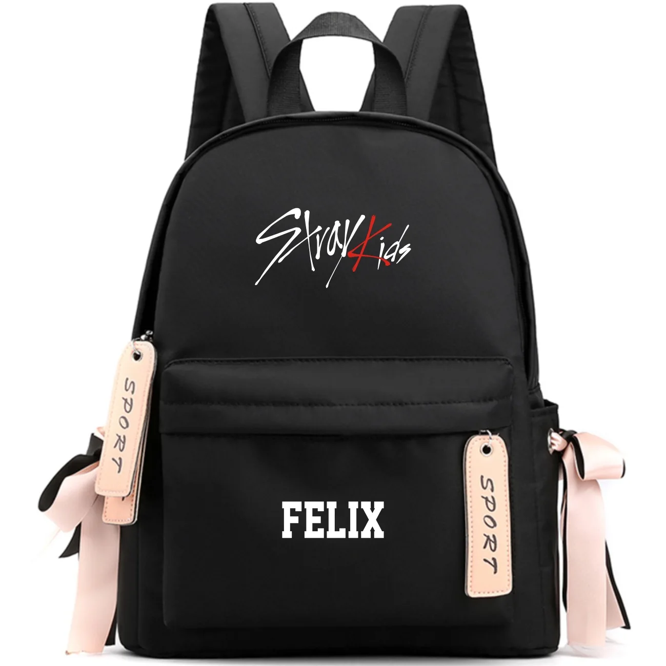 K-Pop Stray Kids Large Capacity School Bag With Bowknot Ribbon