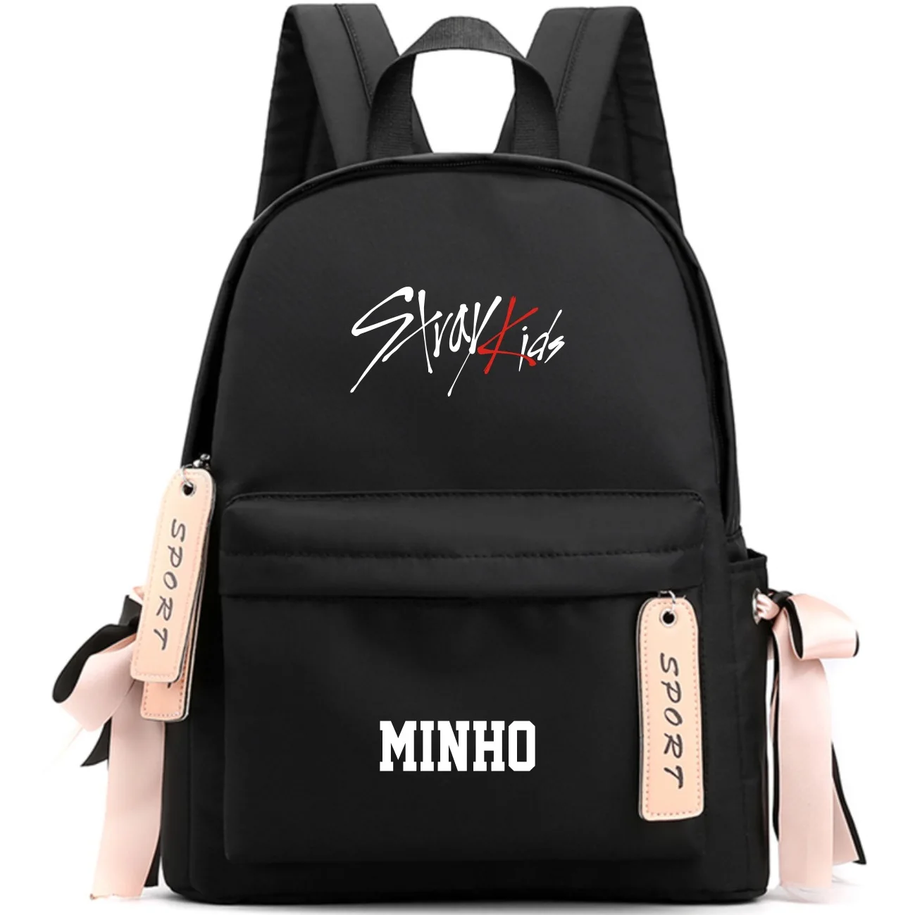 K-Pop Stray Kids Large Capacity School Bag With Bowknot Ribbon