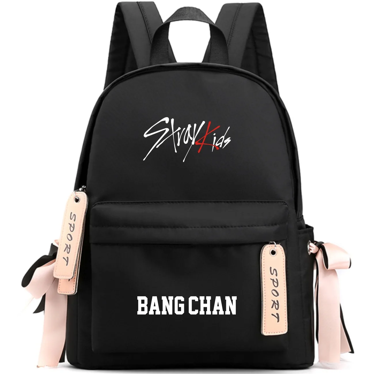 K-Pop Stray Kids Large Capacity School Bag With Bowknot Ribbon