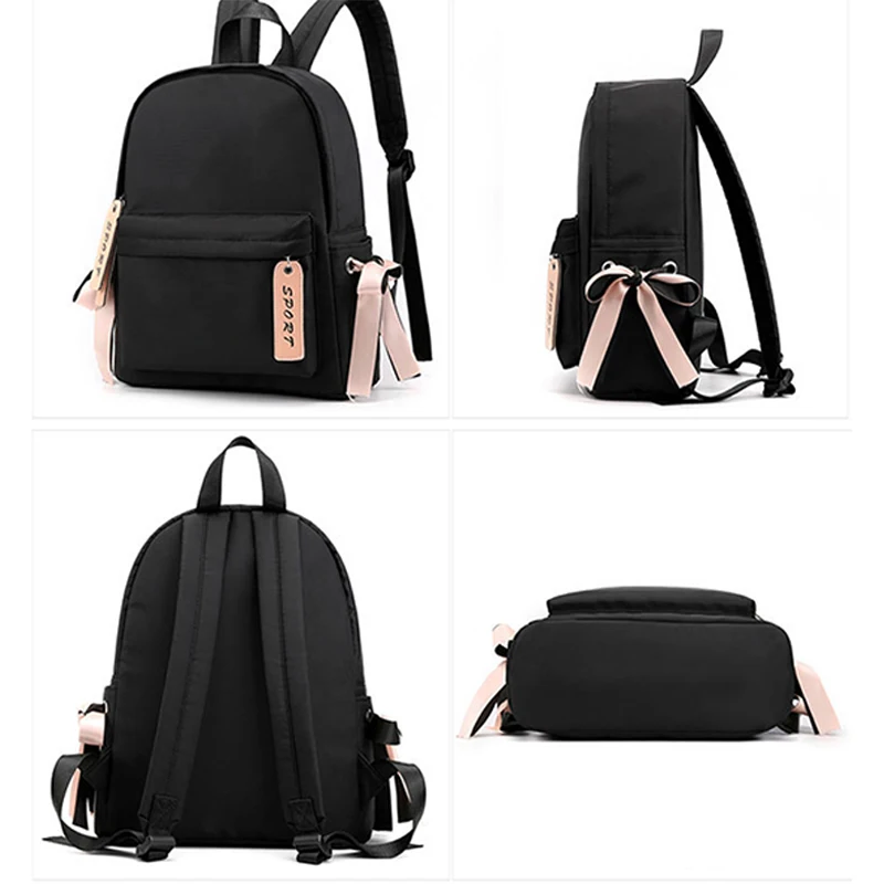 K-Pop Stray Kids Large Capacity School Bag With Bowknot Ribbon