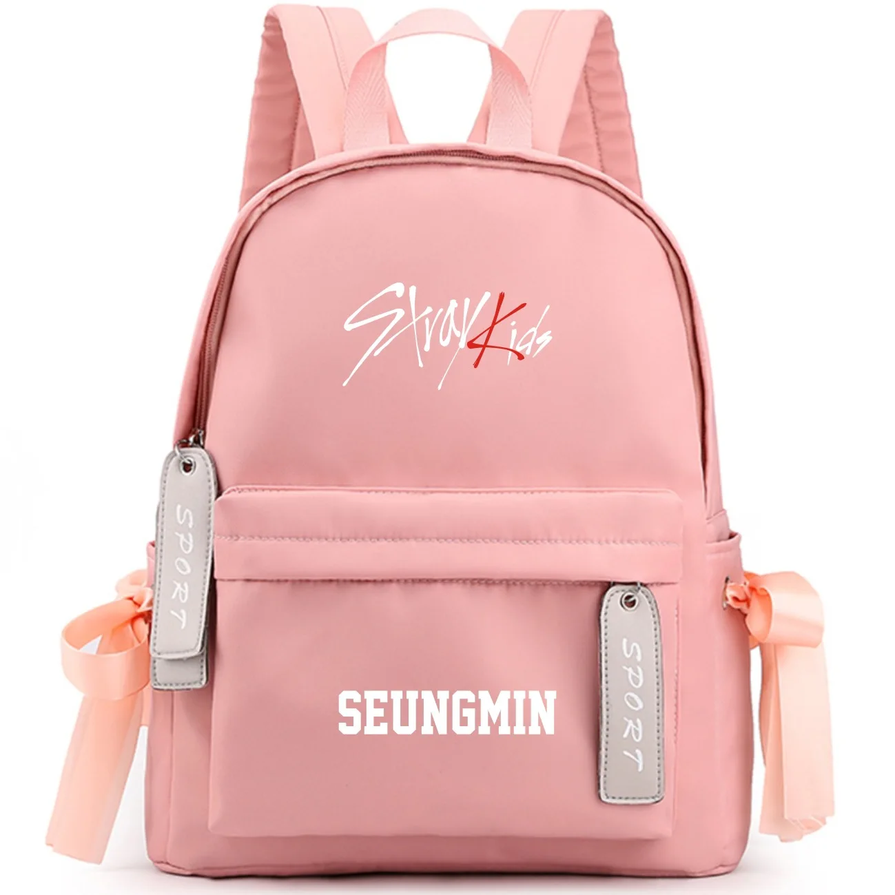 K-Pop Stray Kids Large Capacity School Bag With Bowknot Ribbon