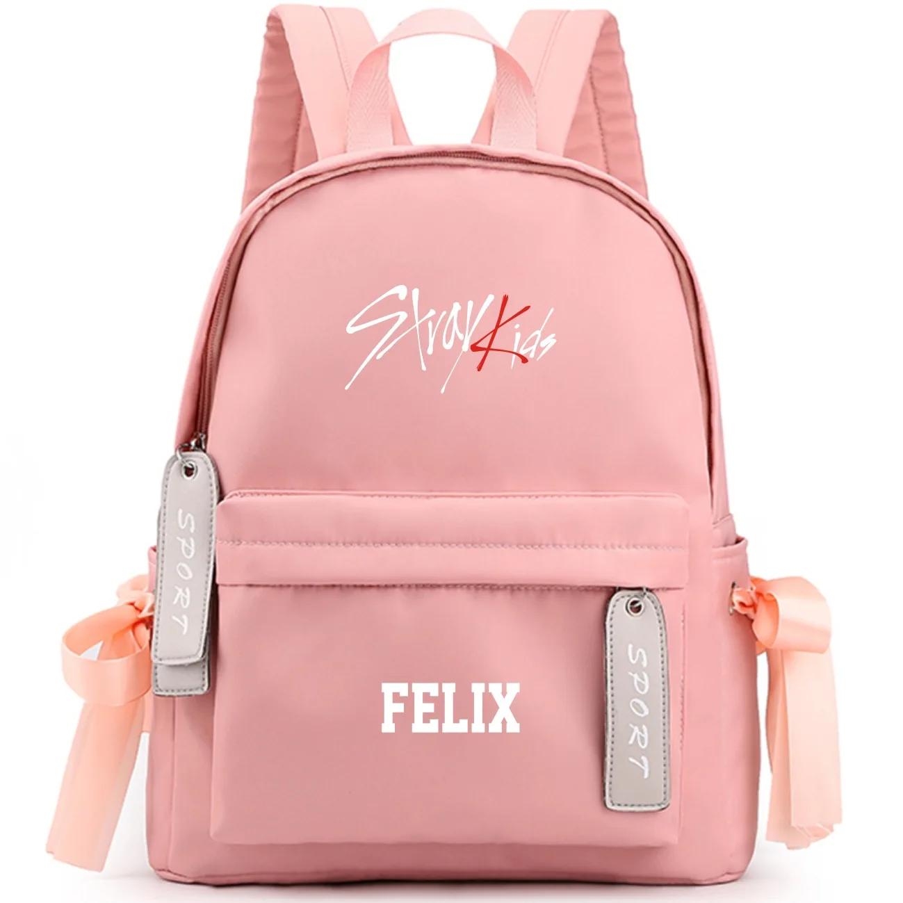 K-Pop Stray Kids Large Capacity School Bag With Bowknot Ribbon