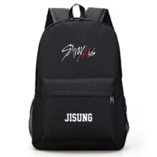 K-Pop Stray Kids Miroh Bang Chan Lee Felix Kim Woo Jin School Black Backpack K-Pop Stray Kids Miroh Bang Chan Lee Felix Kim Woo Jin School Black Backpack