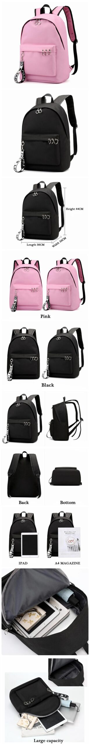K-Pop Stray Kids Miroh Print Backpack For Women K-Pop Stray Kids Miroh Print Backpack For Women