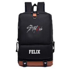 Stray Kids Bang Chan Hyun Jin Printing Canvas Backpack Stray Kids Bang Chan Hyun Jin Printing Canvas Backpack