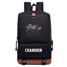 Stray Kids Bang Chan Hyun Jin Printing Canvas Backpack Stray Kids Bang Chan Hyun Jin Printing Canvas Backpack