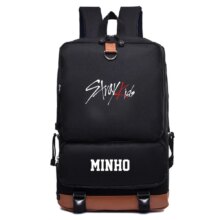 Stray Kids Bang Chan Hyun Jin Printing Canvas Backpack Stray Kids Bang Chan Hyun Jin Printing Canvas Backpack