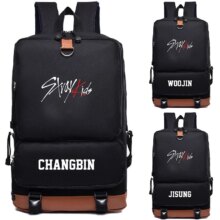 Stray Kids Bang Chan Hyun Jin Printing Canvas Backpack Stray Kids Bang Chan Hyun Jin Printing Canvas Backpack