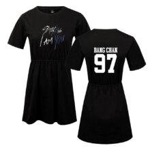 Stray Kids I Am You Print Short Sleeve Dress Stray Kids I Am You Print Short Sleeve Dress