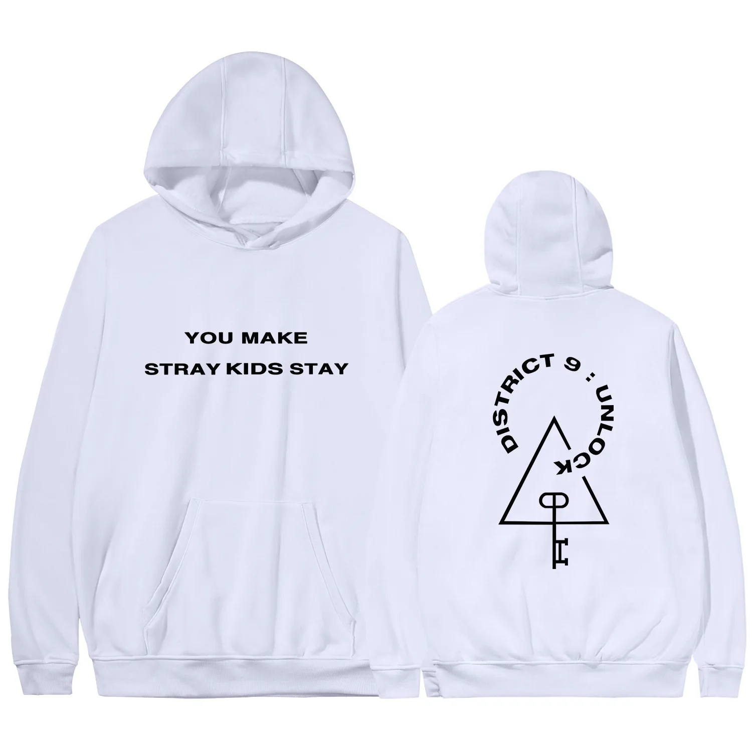 K-Pop Stray Kids Concert District 9 Unlock Oversized Hoodies K-Pop Stray Kids Concert District 9 Unlock Oversized Hoodies