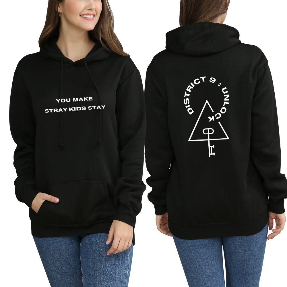 K-Pop Stray Kids Concert District 9 Unlock Oversized Hoodies K-Pop Stray Kids Concert District 9 Unlock Oversized Hoodies