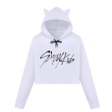 Stray Kids K-Pop Print Crop Top Hoodie Stray Kids K-Pop Print Crop Top Hoodie