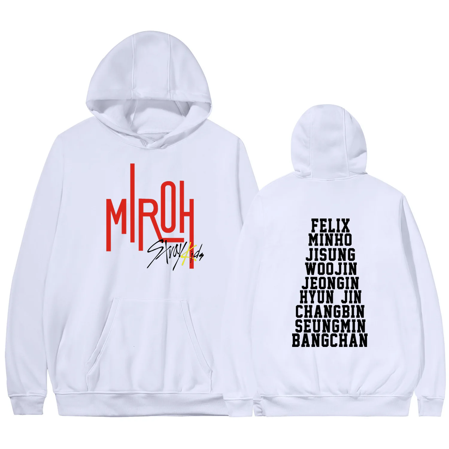 K-Pop Stray Kids Album Miroh Crewneck Fleece Hoodies With Pocket