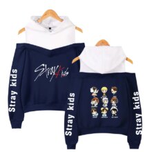 Stray Kids K-Pop Off-Shoulder Hoodies For Women Stray Kids K-Pop Off-Shoulder Hoodies For Women