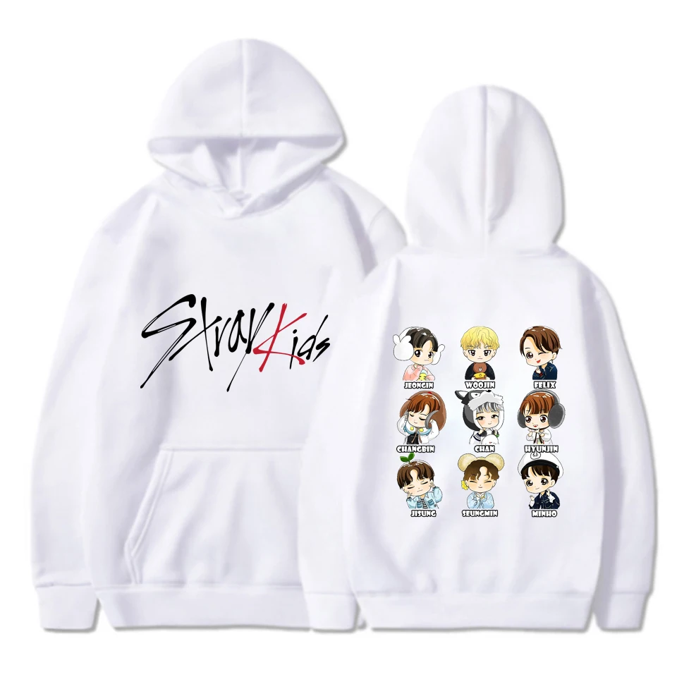 Stray Kids Casual Long Sleeve Men's Hoodies