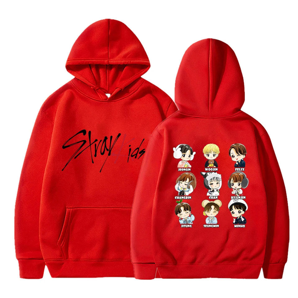 Stray Kids Casual Long Sleeve Men's Hoodies