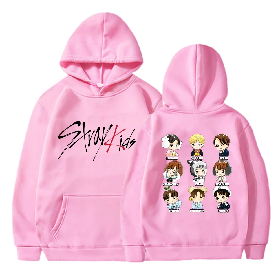 Stray Kids Casual Long Sleeve Men's Hoodies