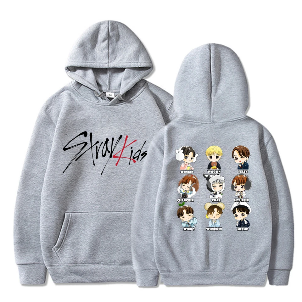 Stray Kids Casual Long Sleeve Men's Hoodies